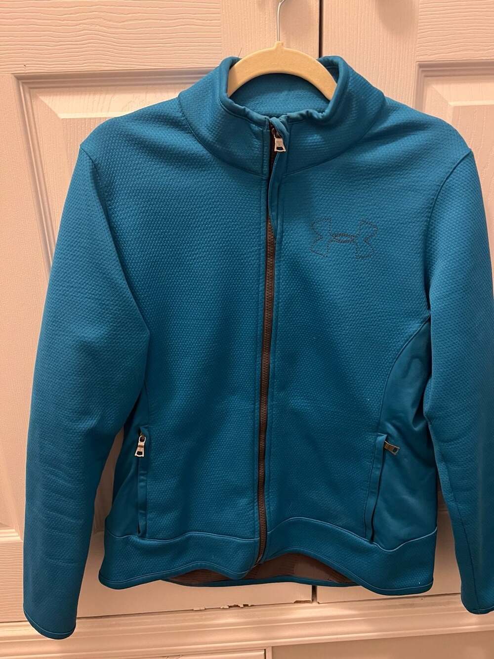 Under Armour Women's Full Zip Thermal Semi-Fitted Performance Jacket Teal Medium